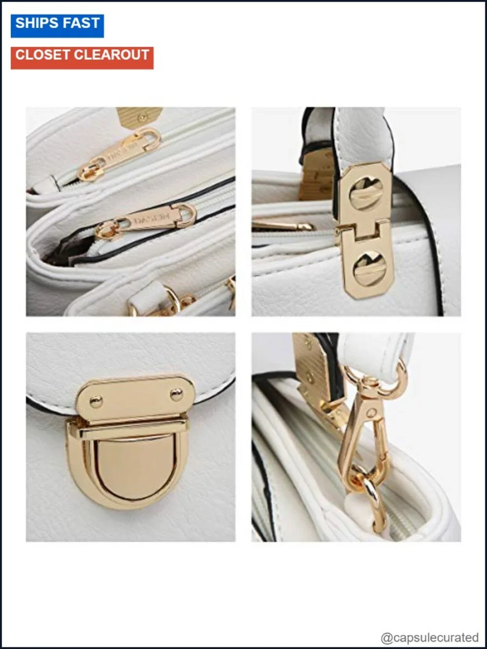 Satchel Handbag Vegan Leather Top Handle Tote Shoulder Bag